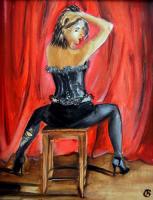 Cabaret - Oil On Canvas Paintings - By Svetlana Bagdasaryan, Realizm Painting Artist