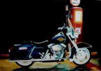 My Art - Harley Davidson And Mobilgas - Oils