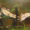Speckled Sea Trout - Mixed Media Paintings - By David Watson, Real Painting Artist