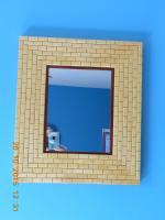 Framed 10 X 8 Mirror-335 - Wood Woodwork - By Larry Niekamp, Framing Woodwork Artist