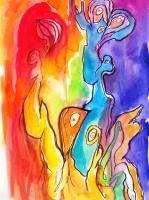 What You Believe In - Watercolor Paintings - By Lin Aitchison, Abstract Painting Artist