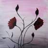Grey Beauty - Acrylic Paintings - By Sunanta Deangdeelert, Flower Painting Artist