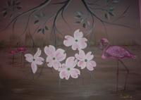 Dogwood Darling 7 - Acrylic Paintings - By Sunanta Deangdeelert, Flower Painting Artist