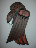 Raven Steals The Light Plaque - Western Red Cedar Woodwork - By Shane Tweten, Mythological Woodwork Artist