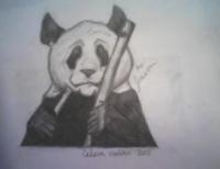 Panda Bear - Pencil  Paper Drawings - By Celena Walker, Nature Drawing Artist