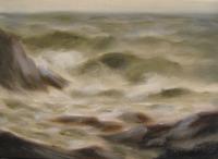 Sea Foam - Oil Paintings - By Foy Lynne, Seascape Painting Artist