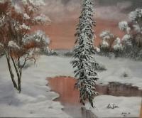Winter 1 - Acrylics Paintings - By Daniela Trencheva, Impressionism Painting Artist