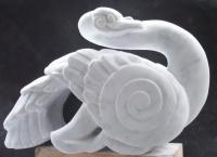 Swan - Carrara Marble Sculptures - By Alan Gallett, Figurative Celtic Sculpture Artist