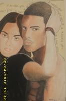 Hold On To Me - Acrylic And Colored Pencil Paintings - By Rita Thompson, Romance Painting Artist
