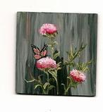 Butterflies And Flowers - Arcylic Paintings - By John T Youlio, Miniature Painting Artist