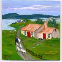 Irish Countryside - Arcylic Paintings - By John T Youlio, Miniature Painting Artist