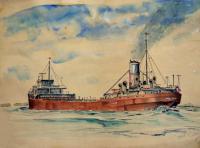 Outbound Laker - Watercolor Paintings - By Robert Darcy, Just My Impression Painting Artist