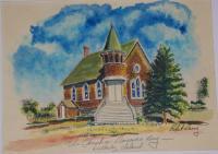 The Church On Wellesley Island - Watercolor Paintings - By Robert Darcy, Realism Painting Artist