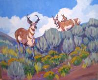 Sagebrush Prince - Acrylic On Canvas Paintings - By Bob Bittinger, Wildlife Painting Artist