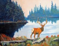 Serenity - Acrylic On Canvas Paintings - By Bob Bittinger, Wildlife Painting Artist