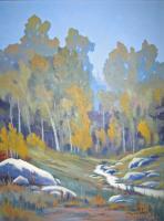 Autumn Glen - Acrylic On Canvas Paintings - By Bob Bittinger, Landscapes Painting Artist