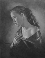 Heather - Charcoal Drawings - By Pat Graham, Realism Drawing Artist
