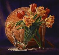 Parrot Tulips - Watercolor Paintings - By Pat Graham, Realism Painting Artist