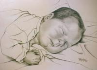 Peaceful Rest - Charcoal Drawings - By Pat Graham, Realism Drawing Artist