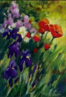 Field Poppies - Pastel Paintings - By Pat Graham, Impressionistic Painting Artist
