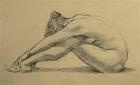 Life Drawing Sketches - Chris E - Charcoal