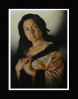 Hesitation - Conte Crayon Paintings - By Pat Graham, Realism Painting Artist