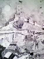 La Torre - Cartoncino Drawings - By Roberto Corso, Bianco E Nero Drawing Artist