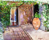 Landcityscapes - Italian Back Garden - Acrylic On Canvas