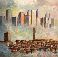 Landcityscapes - Skylines - Acrylic On Canvas