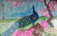 Peacock - Water Colour Paintings - By R Shankari Saravana Kumar, Water Colour On Handmade Sheet Painting Artist
