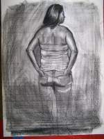 100-722 - Charcoal Art Drawings - By Ruby Chacon, Charcoal Art Drawing Artist