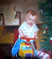 First Christmas - Acrylic Paintings - By Matthew Read, Traditional Painting Artist