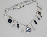 Cascade In Black By Cats Eye Gems - Sterling And Fine Silver Jewelry - By Melanie Herridge, Hand Forged Sterling Silver Jewelry Artist