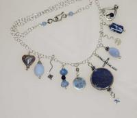 Cascade In Blue By Cats Eye Gems - Sterling And Fine Silver Jewelry - By Melanie Herridge, Hand Forged Sterling Silver Jewelry Artist