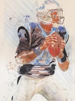 Cam Newton - Pencil  Paper Drawings - By Steph Deskins, Traditional Drawing Artist