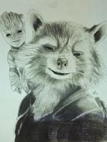 The Guardians - Pencil  Paper Drawings - By Steph Deskins, Traditional Drawing Artist