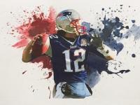 Tom Brady - Pencil  Paper Drawings - By Steph Deskins, Traditional Drawing Artist