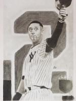 Jeters Farewell - Pencil  Paper Drawings - By Steph Deskins, Traditional Drawing Artist