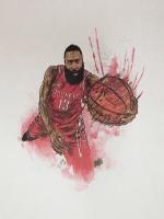 James Harden - Pencil  Paper Drawings - By Steph Deskins, Traditional Drawing Artist