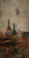Evening Sherry And Wine - Acrylic On Canvas Paintings - By Joseph Cardinal, Abstract Painting Artist