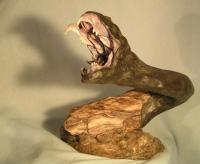 Snake Striking - Clay Sculptures - By Thomas Lawler, Realistic Sculpture Artist