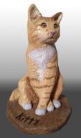 Kitty - Clay Sculptures - By Thomas Lawler, Realistic Sculpture Artist