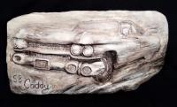 58 Caddy - Clay Sculptures - By Thomas Lawler, Realistic Sculpture Artist
