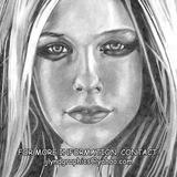 Black And White Pencil Drawing - Avril - Pencil On Cardstock