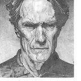 Black And White Pencil Drawing - Eastwood - Pencil On Paper