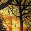 Backyard Sunrise - Watercolor Paintings - By Wayne Vander Jagt, Impressionistic Painting Artist