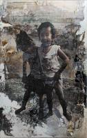 Splashing Moments I - Oil Acrylic Image Transfer And Mixed Media - By Tuck Wai Cheong, Figurative Mixed Media Artist