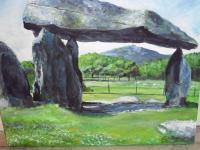 Pentre Ifan And Magic Mountain - Acrylics Paintings - By Ray Brooks, Realistic Painting Artist