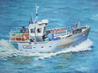 Billy Thomas Of Porthgain - Acrylics Paintings - By Ray Brooks, Realistic Painting Artist