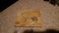 Fox - Wood Burning Woodwork - By Jacque Gross, Pyrography Woodwork Artist